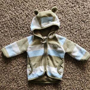 H&M newborn zip up sweatshirt, size 2 - 4m